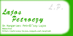 lajos petroczy business card